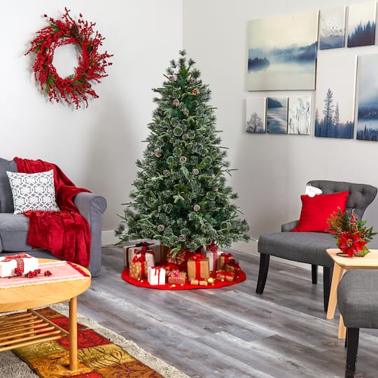 6ft. Pre-Lit Clermont Mixed Pine Artificial Christmas Tree, Clear LED Lights
